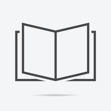 Book icon flat style isolated on background. Book sign symbol 스톡 일러스트