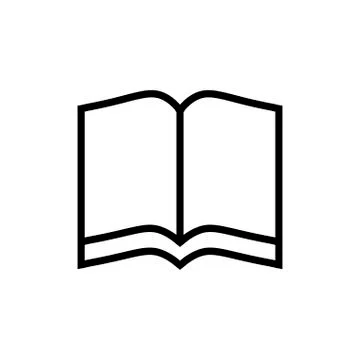 Book icon in flat style Paper book symbol on white Stock Illustration