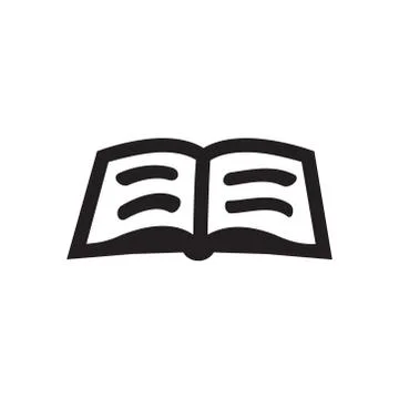 Book Icon In Flat Style Vector For Apps, UI, Websites. Black Icon Vector Illu Stock Illustration