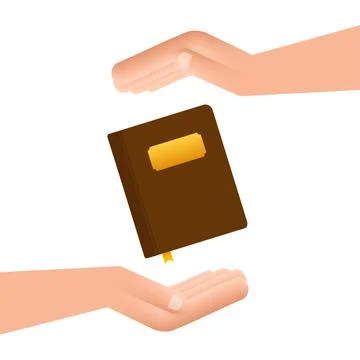Book icon in hand. Vector illustration design. Education, knowledge, study flat 스톡 일러스트