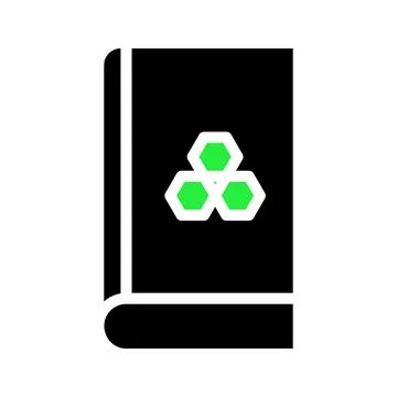 Book Icon with Hexagons, Educational Resource, Knowledge, Learning 스톡 일러스트
