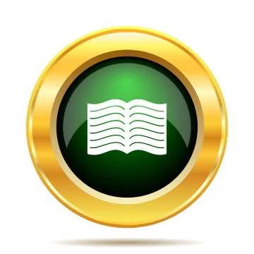 Book icon. Internet button on white background.. Stock Illustration
