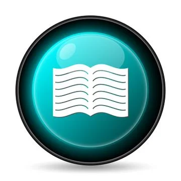 Book icon. Internet button on white background.. Stock Illustration