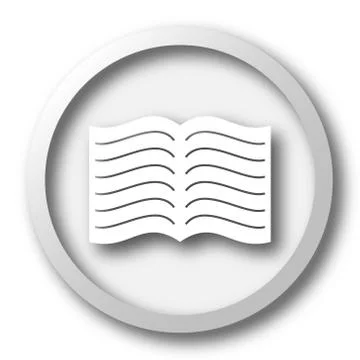Book icon. Internet button on white background.. Stock Illustration