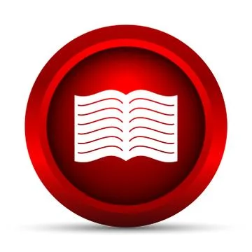 Book icon. Internet button on white background.. Stockillustratie