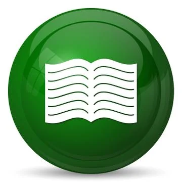 Book icon. Internet button on white background.. 스톡 일러스트