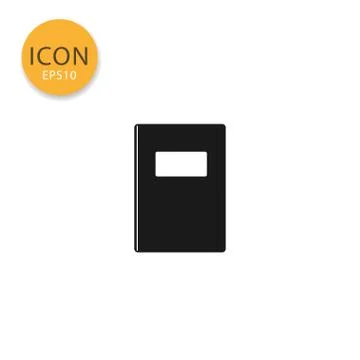 Book icon isolated flat style. Stock Illustration