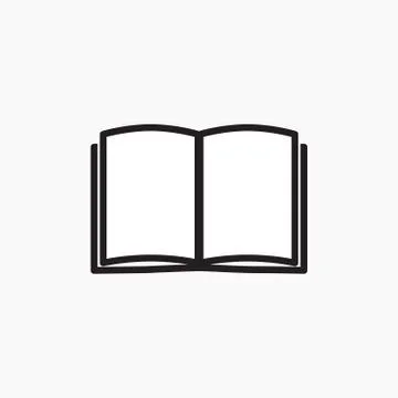 Book icon isolated on white background Stock Illustration