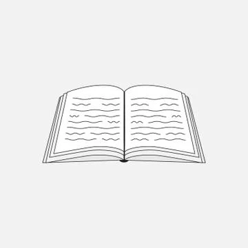 Book icon isolated on white background Stock Illustration