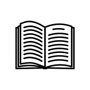 Book icon isolated on white background Stock Illustration