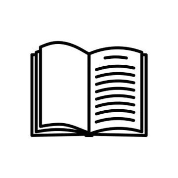 Book icon isolated on white background Stock Illustration