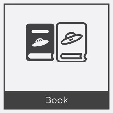 Book icon isolated on white background Free Stock Illustration