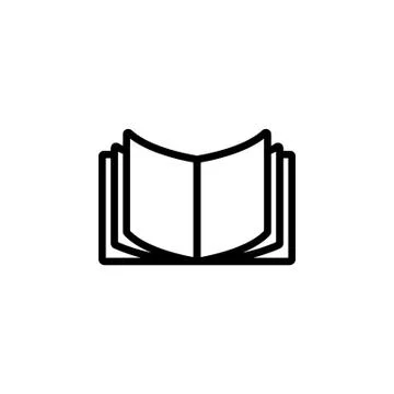 Book icon logo template Illustrazione stock