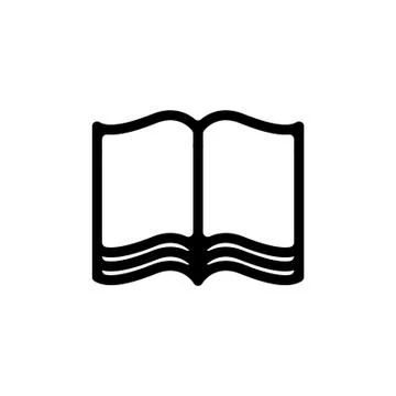 Book icon logo template Illustrazione stock