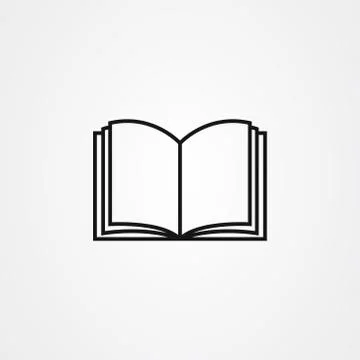 Book icon logo vector template Stock Illustration