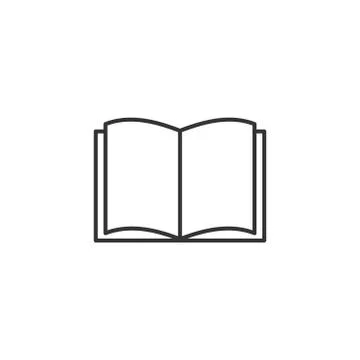Book icon, open page vector Stock Illustration