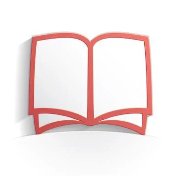 Book icon paper Stock Illustration