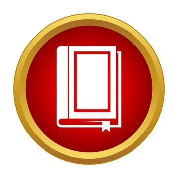 Book icon representing education and knowledge concepts Stock Illustration