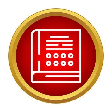 Book icon representing education, learning and knowledge Stock-Illustration