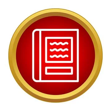 Book icon representing reading, learning, and knowledge Stock Illustration