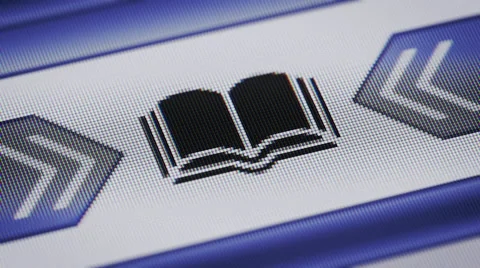 Book icon on the screen. Looping. Stock Footage 41266764