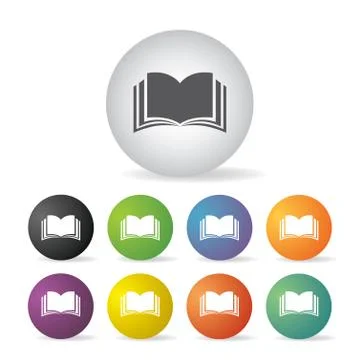 Book icon set Stock Illustration