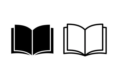 Book icon set. open book icon vector. ebook icon Stock Illustration