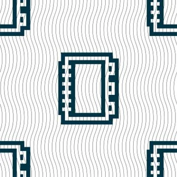 Book icon sign. Seamless pattern with geometric texture. Vector Illustrazione stock