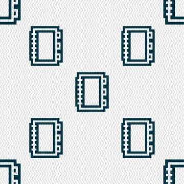 Book icon sign. Seamless pattern with geometric texture. イラスト素材