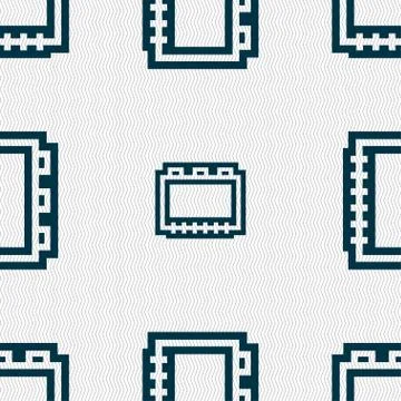 Book icon sign. Seamless pattern with geometric texture. イラスト素材