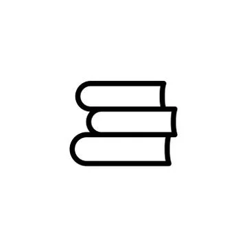 Book icon simple flat style outline illustration 스톡 일러스트