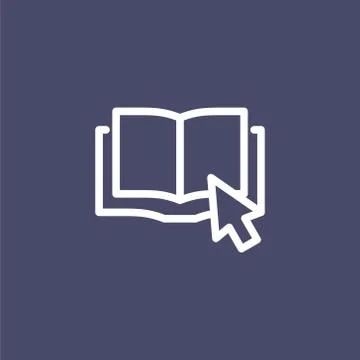 Book icon simple flat style outline illustration Stock Illustration