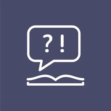 Book icon simple flat style outline illustration Illustrazione stock