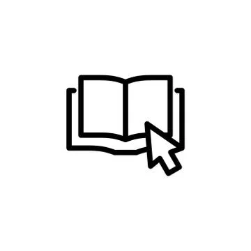 Book icon simple flat style outline illustration Stock Illustration