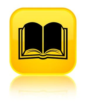 Book icon special yellow square button Illustrazione stock