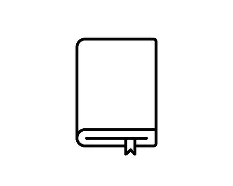 Book Icon in trendy flat style isolated on grey background. Education symbol  Stock Illustration