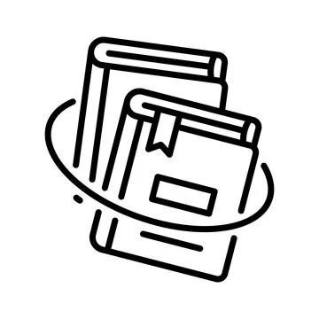 Book icon vector design in line style Stock Illustration