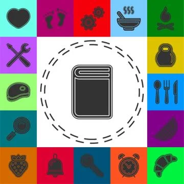 Book icon, vector education book - book library, education icon Stock Illustration