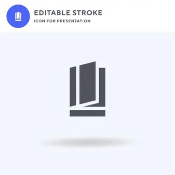 Book icon vector, filled flat sign, solid pictogram isolated on white, logo i Stock Illustration