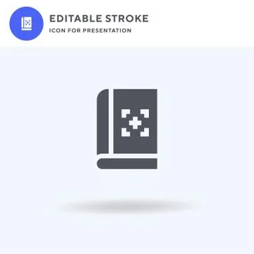 Book icon vector, filled flat sign, solid pictogram isolated on white, logo i 스톡 일러스트
