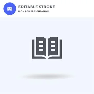 Book icon vector, filled flat sign, solid pictogram isolated on white, logo i 스톡 일러스트