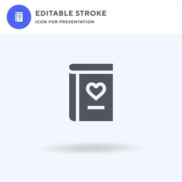 Book icon vector, filled flat sign, solid pictogram isolated on white, logo i Stock Illustration