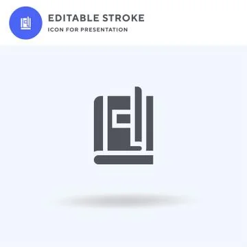 Book icon vector, filled flat sign, solid pictogram isolated on white, logo i Stock Illustration