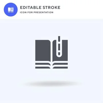 Book icon vector, filled flat sign, solid pictogram isolated on white, logo i 스톡 일러스트