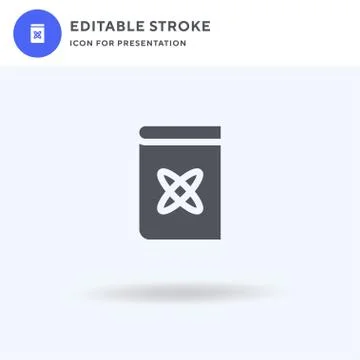 Book icon vector, filled flat sign, solid pictogram isolated on white, logo Illustrazione stock