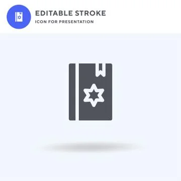 Book icon vector, filled flat sign, solid pictogram isolated on white, logo i Stock Illustration