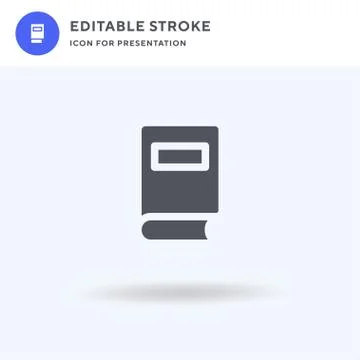 Book icon vector, filled flat sign, solid pictogram isolated on white, logo Illustrazione stock