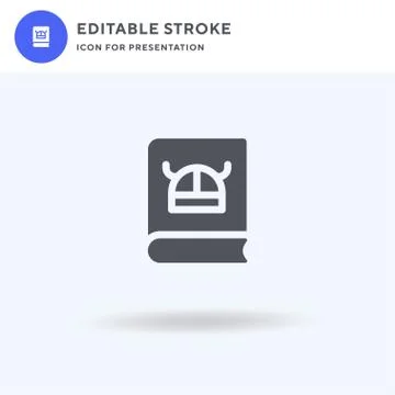 Book icon vector, filled flat sign, solid pictogram isolated on white, logo i 스톡 일러스트