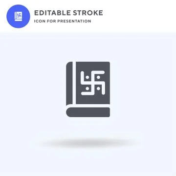Book icon vector, filled flat sign, solid pictogram isolated on white, logo i Illustrazione stock