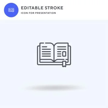 Book icon vector, filled flat sign, solid pictogram isolated on white, logo i Illustrazione stock